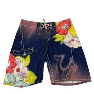 True Religion Paradise Board Surf Shorts Mens 36